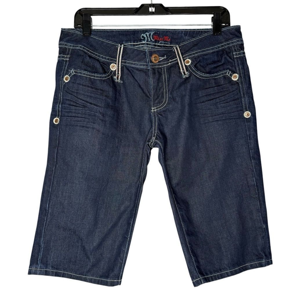 Miss Me Dark Blue Denim Capris